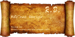 Rónai Dorisz névjegykártya